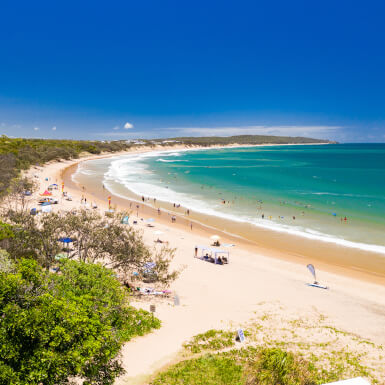 Arial view of Agnes waters Beach