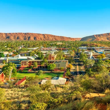 Aerial view of Alice Springs