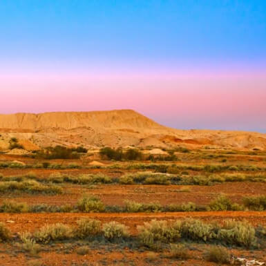 View of Coober Pedy landscape