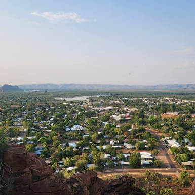 An aerial view of Kununurra