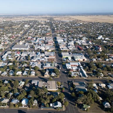 Aerial view of Roma Township