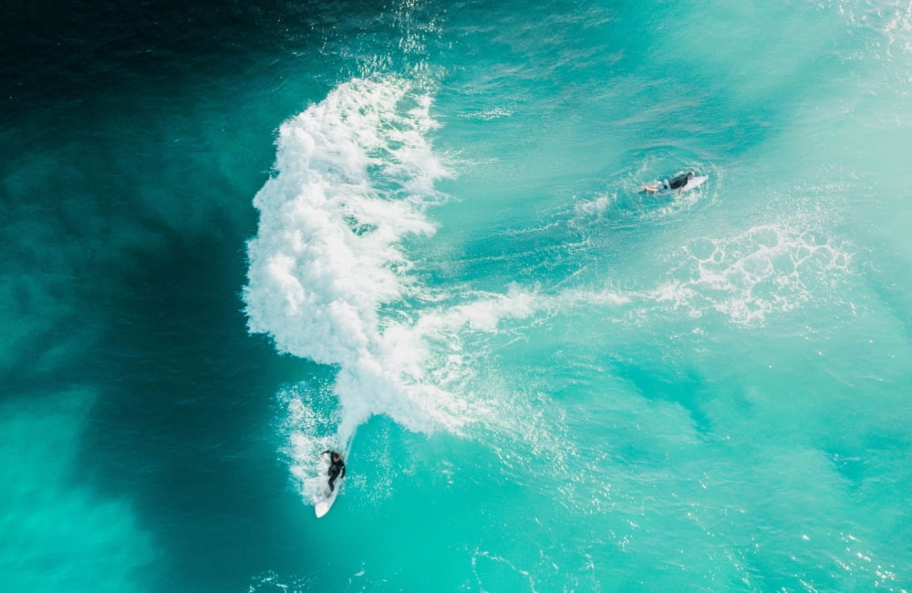 2 Surfers at Bondi Beach, Sydney NSW.