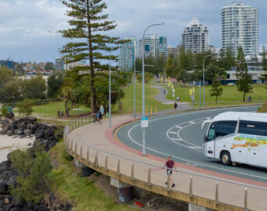 Photo of Greyhound coach at Coolangatta.